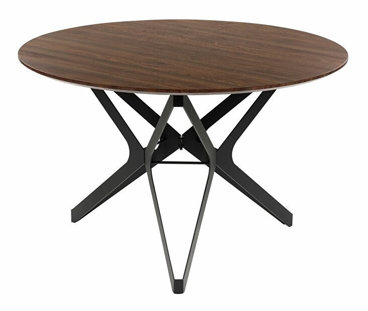 Okrúhly jedálenský stôl Aina (tmavé drevo) (pre 4 osoby)