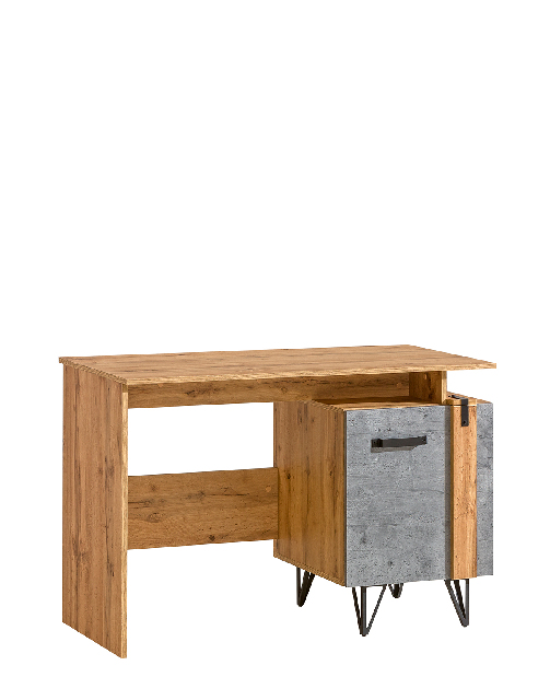 Písací stôl typ LO9 Lorinda (dub wotan + betón milenium)