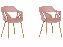 Set 2 ks. jedálenských stoličiek BARCA (ružová)