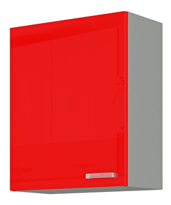 Horná kuchynská skrinka Roslyn 60 G 72 1F (červená + sivá)