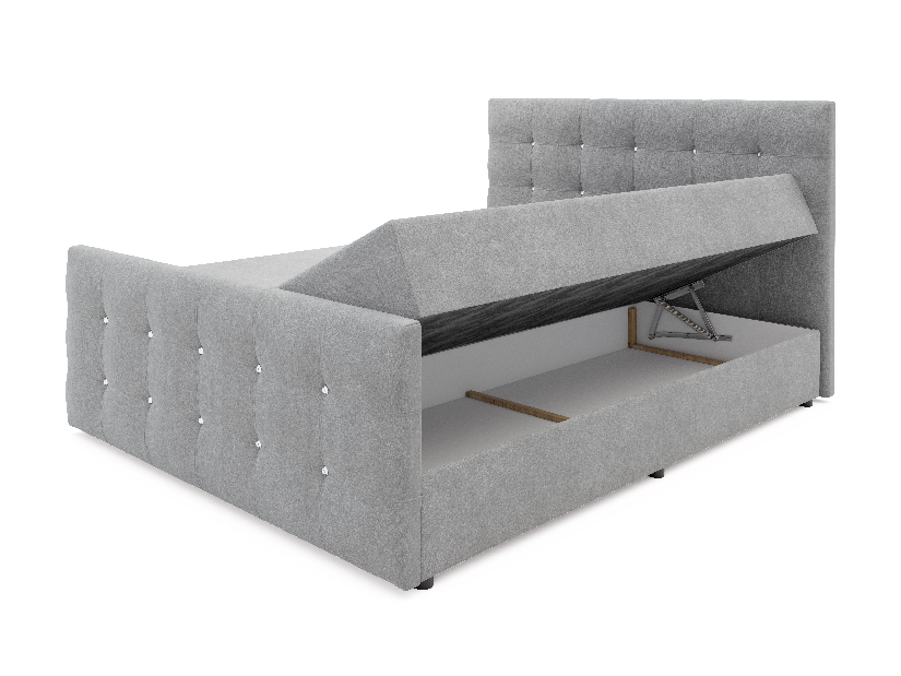 Manželská posteľ 160 cm Futura Kloe Eko (s matracom a roštom) (sivá)