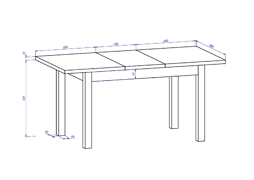 Jedálenský stôl Allan 120 (dub sonoma) (pre 4 až 6 osôb)