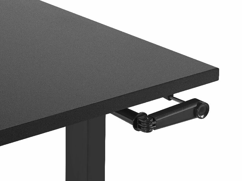Písací stôl DESIRA II (180x80 cm) (čierna) (manuálne nastaviteľný)