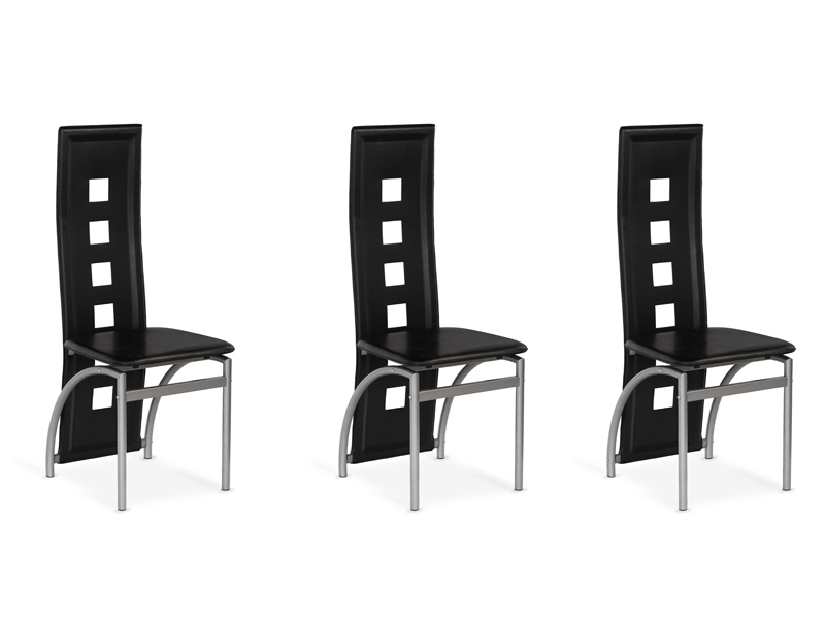 Set 3 ks. jedálenských stoličiek K4 M čierna *výpredaj