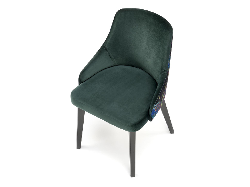 Jedálenská stolička Edo (čierna + zelená)