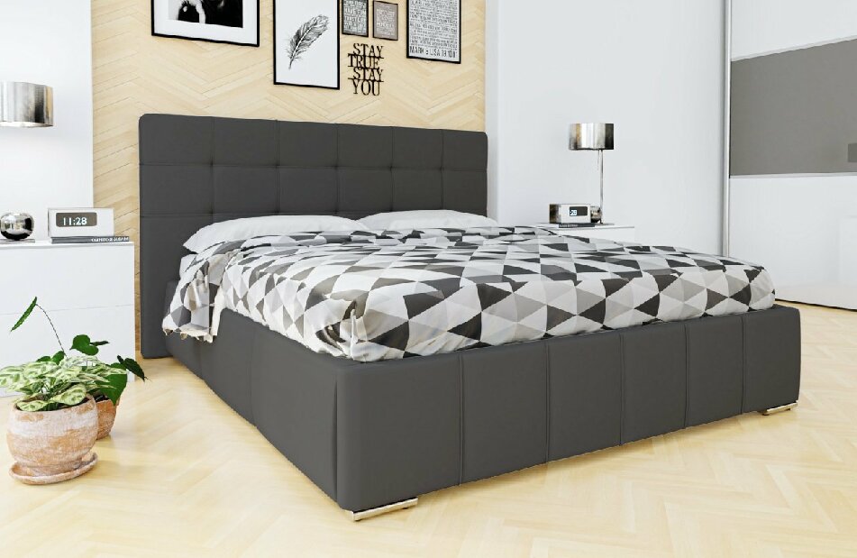 Manželská posteľ 180 cm Mirjan Kendrick (ekokoža Soft 020)