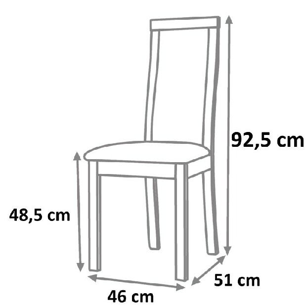 Jedálenská stolička Abrilo orech