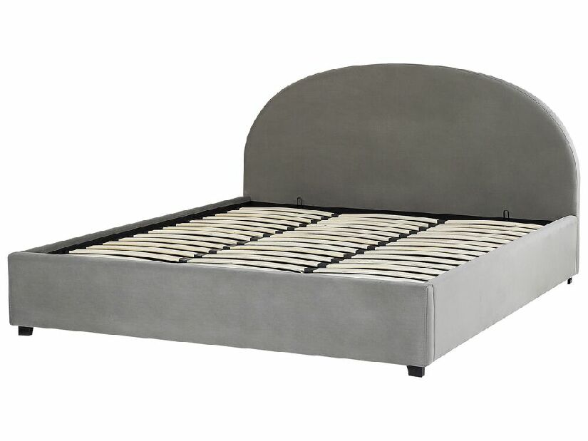 Manželská posteľ 180 cm Verena (sivá) (s roštom a úložným priestorom)