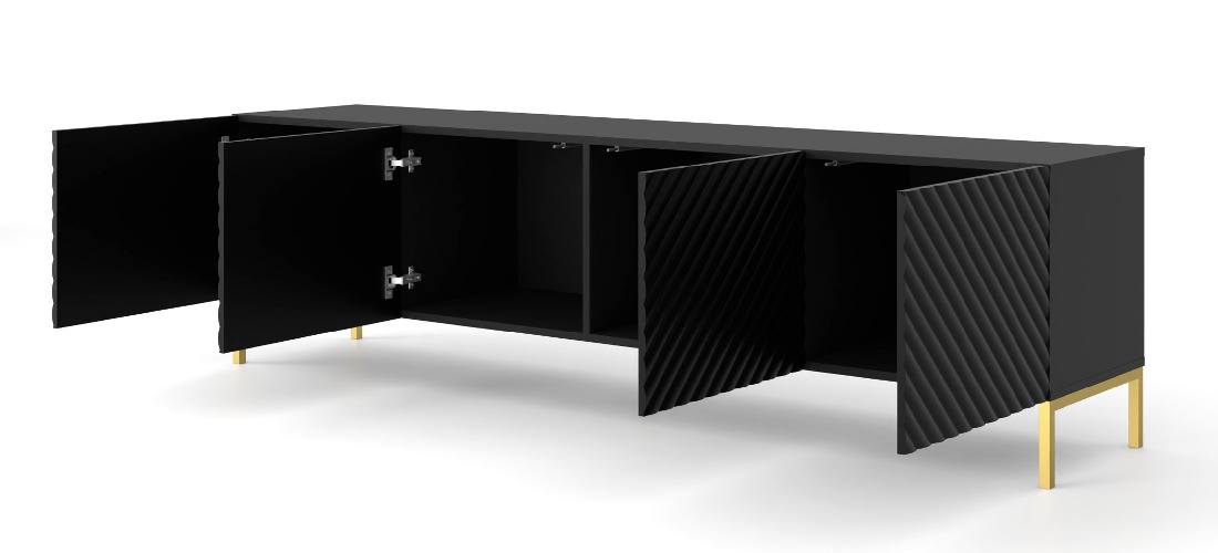 TV stolík/skrinka Surfy 2D (čierna)