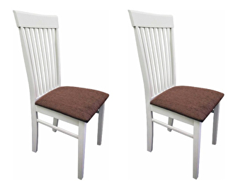 Set 2ks jedálenských stoličiek Astre (biela + hnedá) *výpredaj
