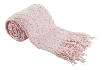 Pletená deka so strapcami 120x150 cm Solia Typ 1(svetloružová)