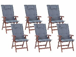 Set 6 ks. záhradných stoličiek TRATORIA (modrá)
