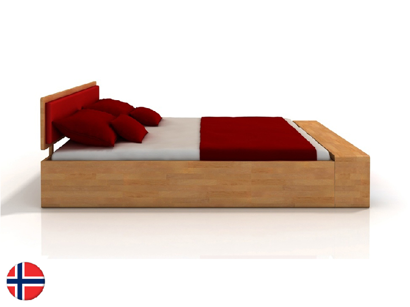 Manželská posteľ 200 cm Naturlig Invik (buk) (s roštom)