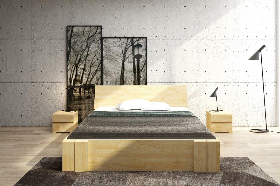 Manželská posteľ 160 cm Naturlig Galember Maxi DR (borovica) (s roštom a úl. priestorom)