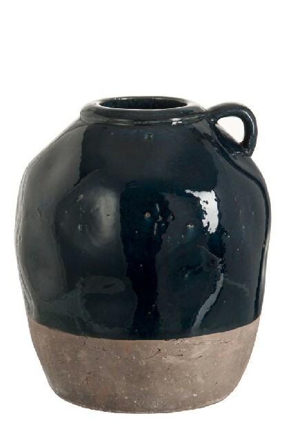 Dekoračná váza Jolipa (30x30x34cm) (Modrá + Sivá)