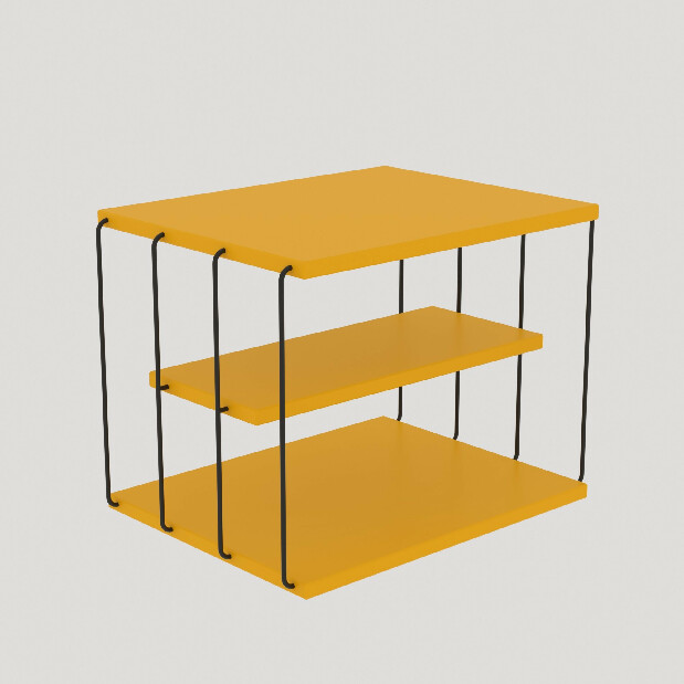 Príručný stolík Lafon (žltá + čierna)