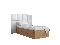 Jednolôžková posteľ s čalúneným čelom 90 cm Brittany 4 (dub craft zlatý + biela) (s roštom)
