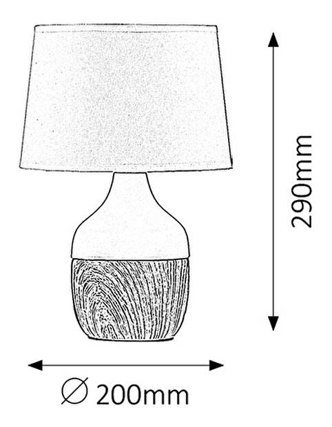 Stolová lampa Yvette 4370 (béžová + biela)