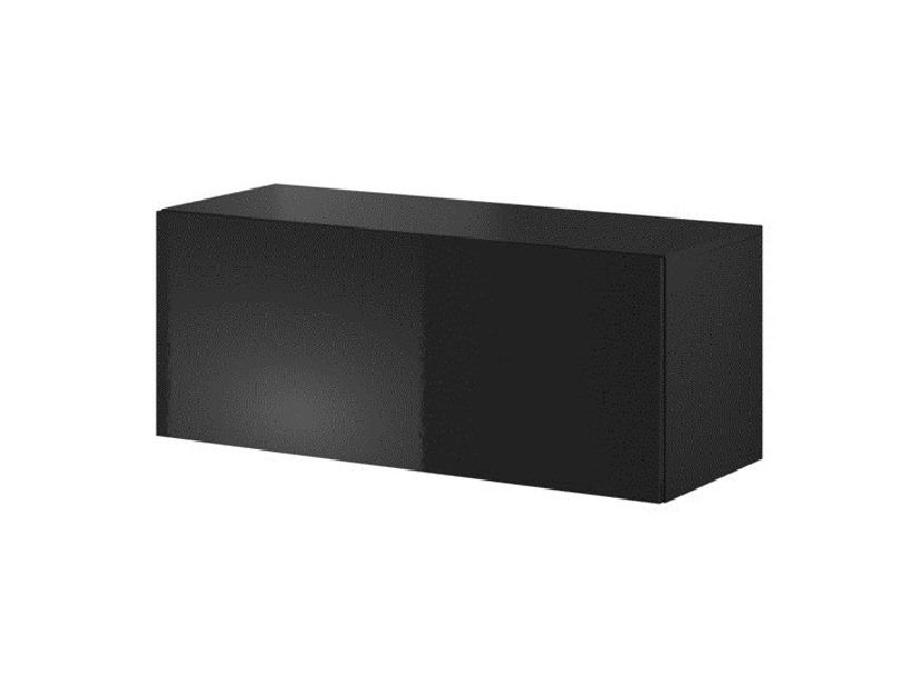 TV stolík/skrinka Viktor 01 (čierna + čierny lesk)