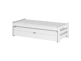 Detská posteľ 80 x 180 cm ANISSA (s roštom a úl. priestorom) (biela)