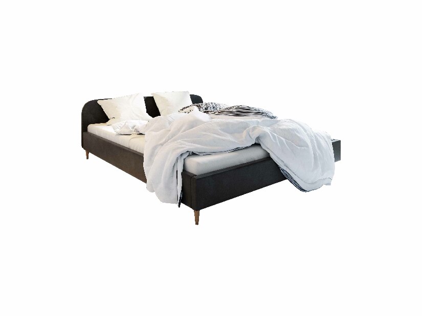 Manželská posteľ 120 cm Lon (čierna) (bez roštu a úložného priestoru)