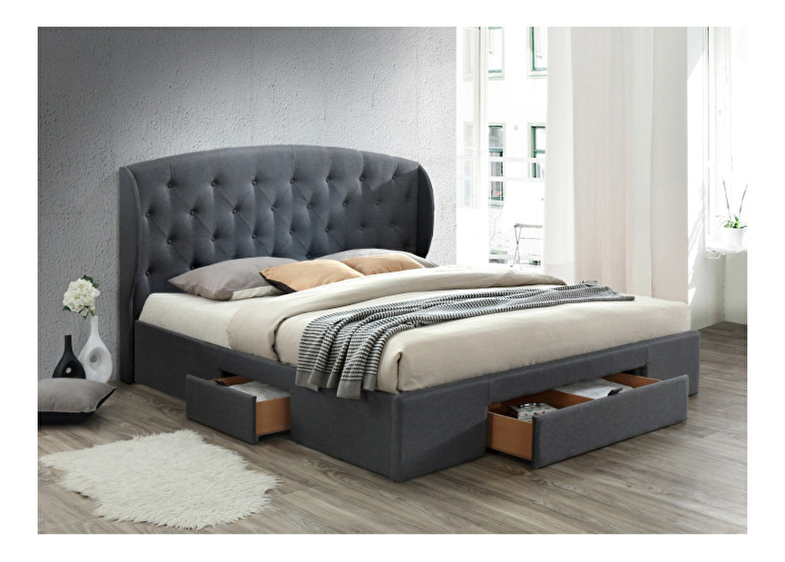 Manželská posteľ 160 cm Olina (s roštom a úl. priestorom)