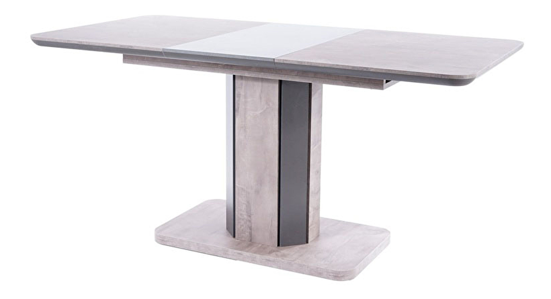Rozkladací jedálenský stôl 120-160 cm Houston (dub wotan + grafit) (pre 4 až 6 osôb)