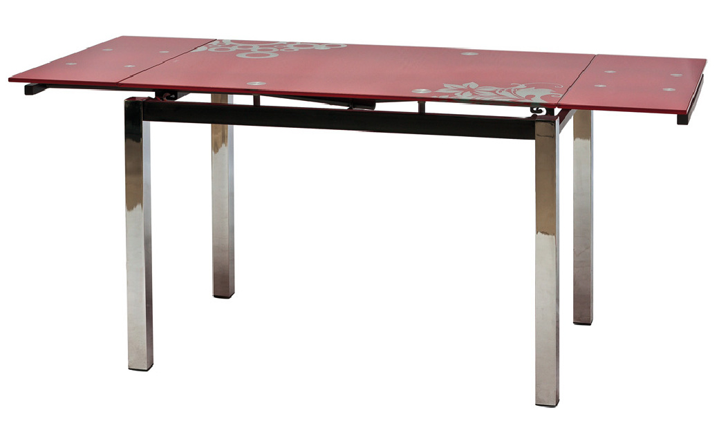 Jedálenský stôl Alamak (červená) (pre 4 až 6 osôb)