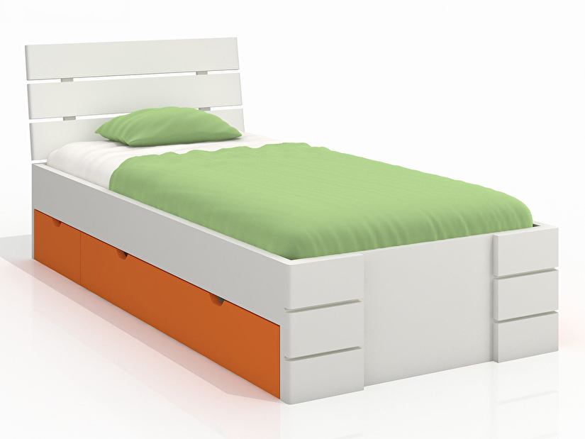Jednolôžková posteľ 120 cm Naturlig Kids Lorenskog High Drawers (borovica) (s roštom)