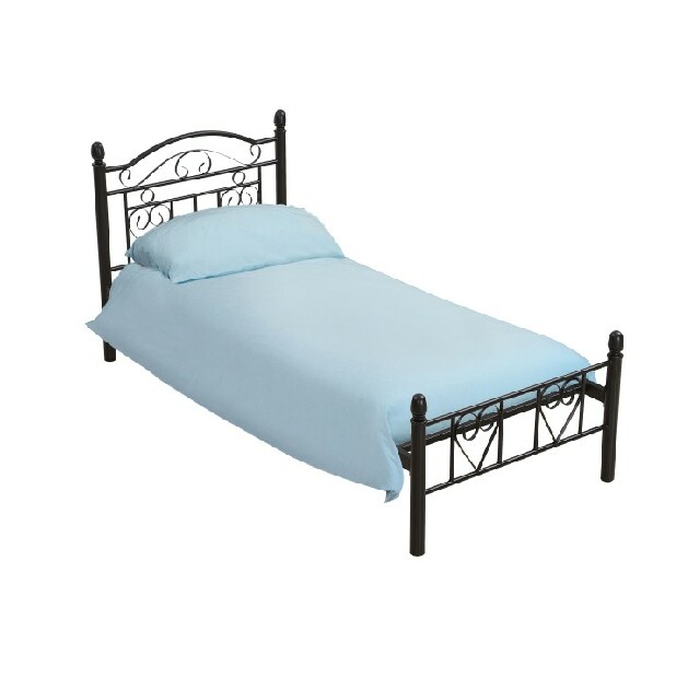Jednolôžková posteľ 90 cm Brita (s roštom) (čierna)
