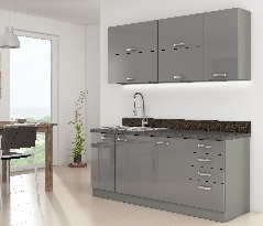 Kuchyňa Gonir 180 cm (sivá)
