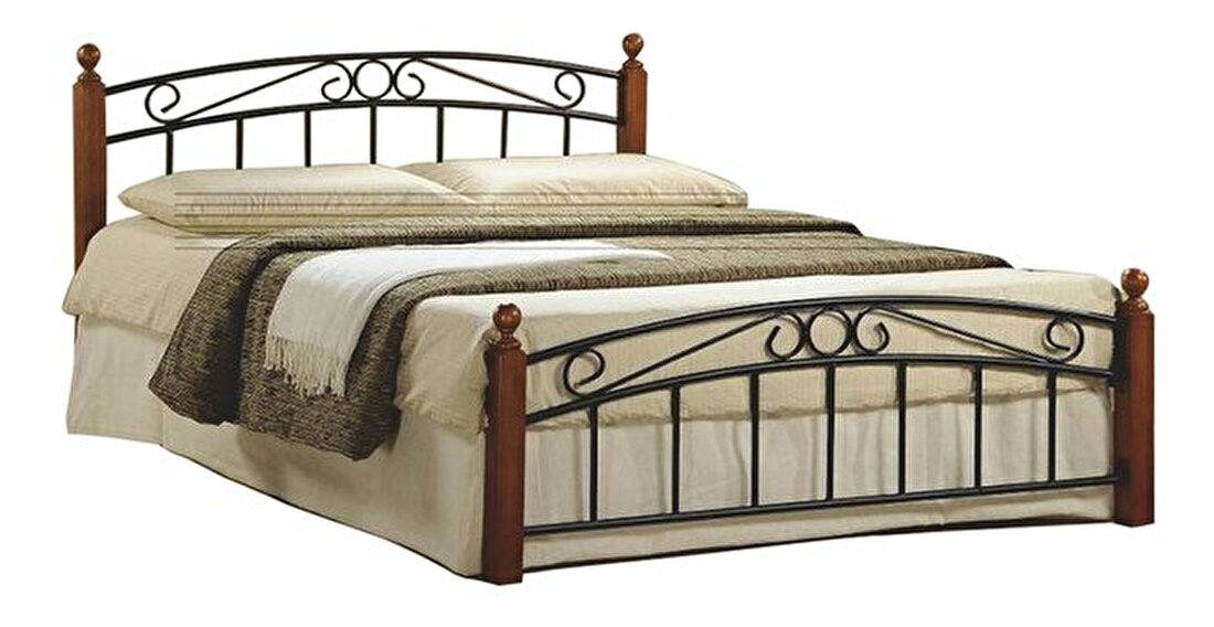 Manželská posteľ 140 cm Dalasi (s roštom) (čerešňa) *výpredaj