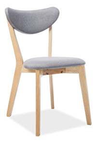 Jedálenská stolička Belkis (sivá + dub)