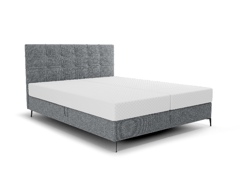 Jednolôžková posteľ 120 cm Infernus Comfort (tmavosivá) (s roštom, s úl. priestorom)