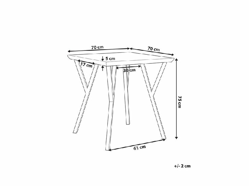 Jedálenský stôl Bendigo (pre 4 osoby) (tmavé drevo)