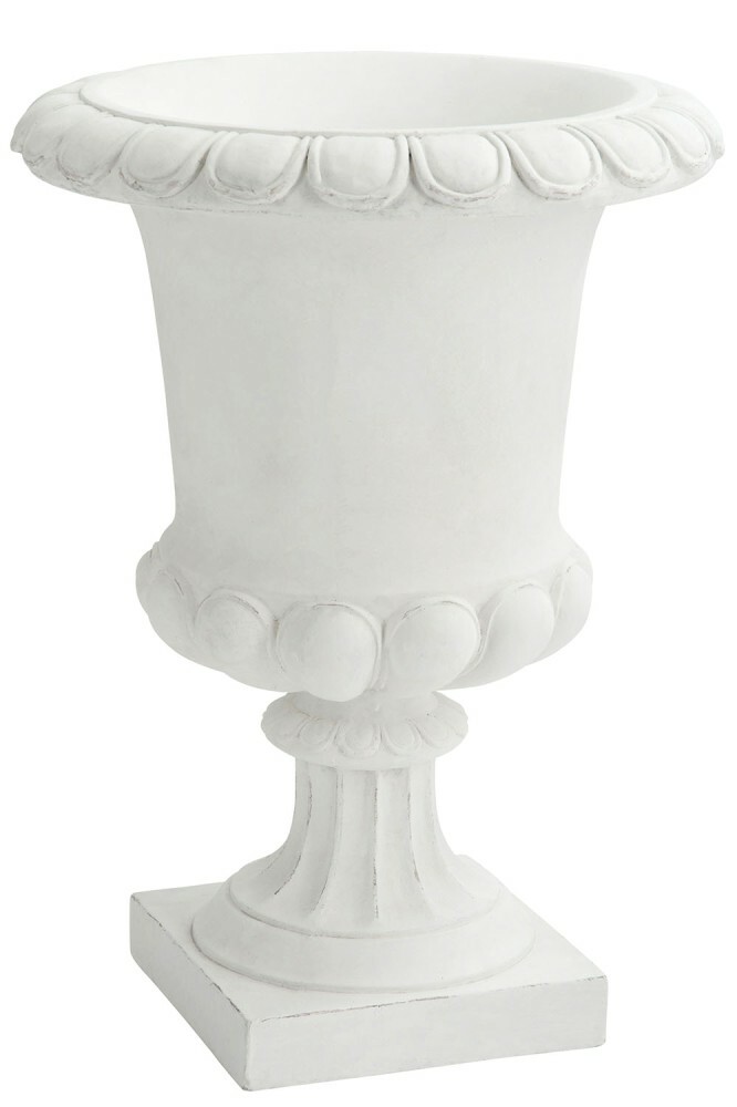 Dekoračná váza Jolipa (47x47x63cm) (Biela)