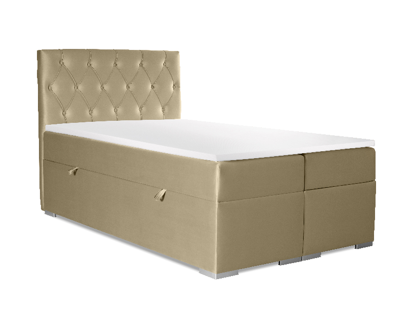 Kontinentálna posteľ 160 cm Ronda (zlatá) (s úložným priestorom)