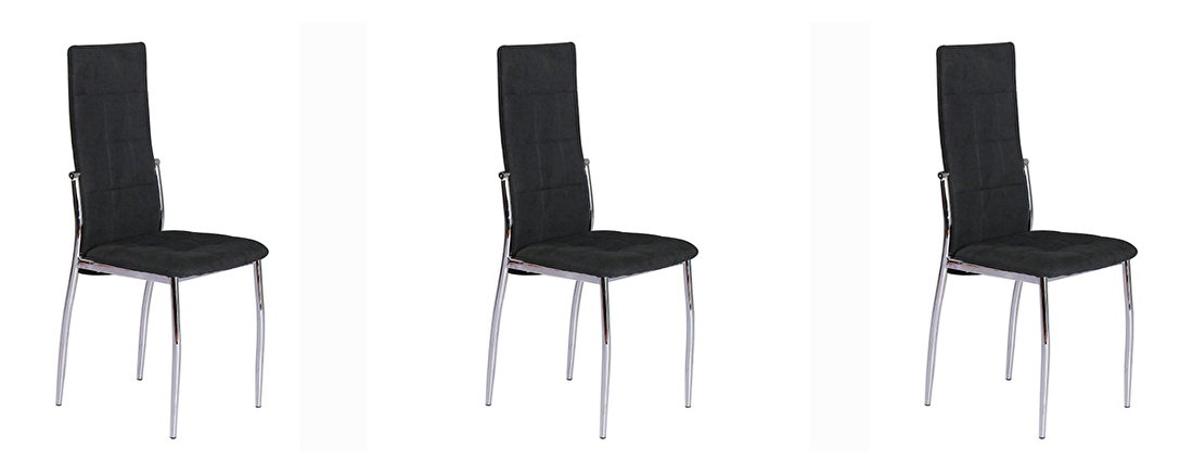 Set 3ks. jedálenských stoličiek Adora (čierna) *výpredaj