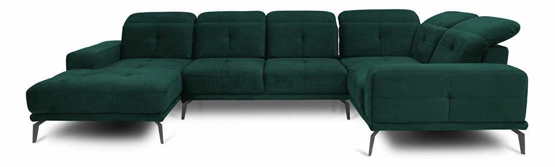 Rohová sedačka v tvare U Nicolette (zelená) (P)
