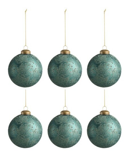 Dekoratívny predmet Jolipa Vianočná dekorácia Extravaganza (8x8x8cm) (Modrá)