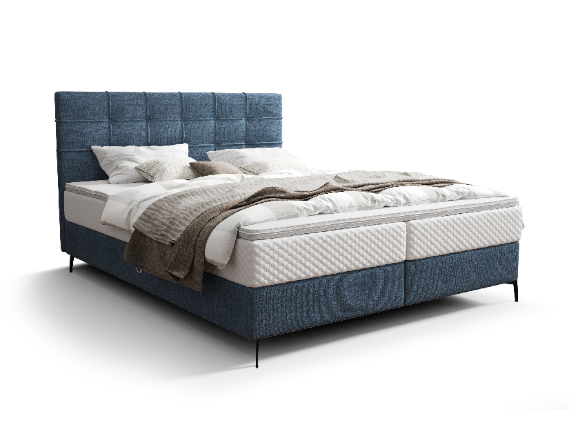 Jednolôžková posteľ 120 cm Infernus Bonell (modrá) (s roštom, s úl. priestorom)