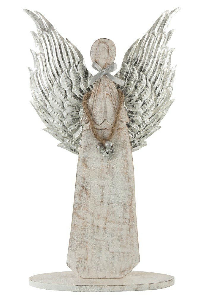 Figurína Jolipa Anjel Silky Boho (31x2x46cm) (Biela)