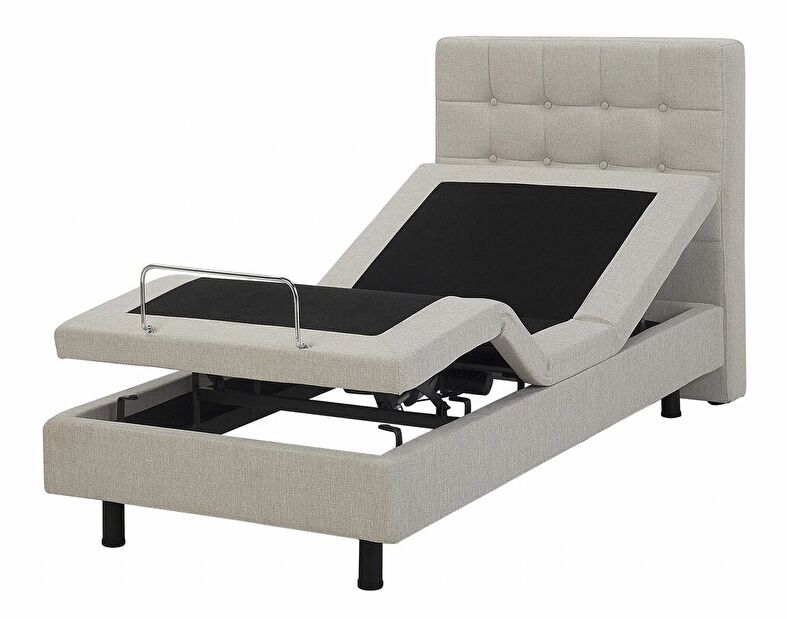 Jednolôžková posteľ 90 cm DUCHE (béžová)