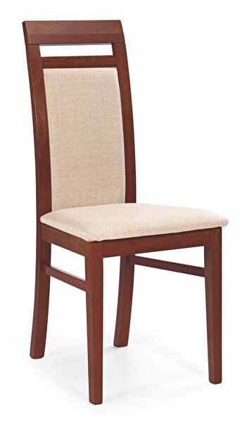 Jedálenská stolička Albert (čerešňa antická II + béžová)