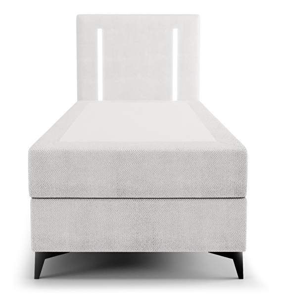 Jednolôžková posteľ 90 cm Ortega Comfort (sivá) (s roštom a matracom, bez úl. priestoru) (s LED osvetlením)