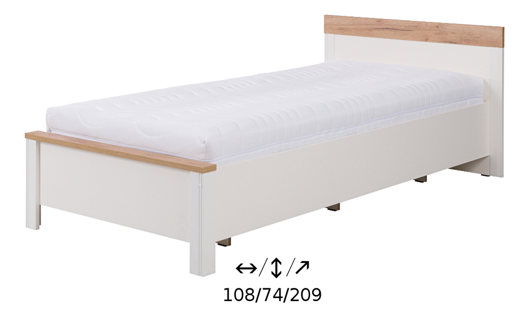 Jednolôžková posteľ 90 cm Berkeley B19 (s roštom)
