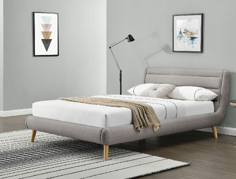 Manželská posteľ 160 cm Edith (béžová) (s roštom)