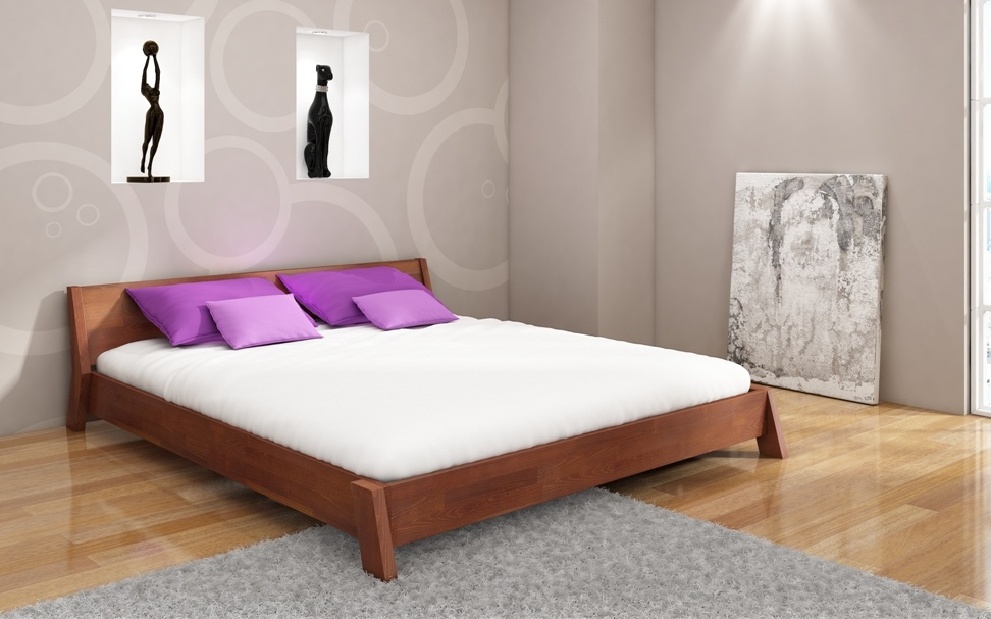 Manželská posteľ 180 cm Naturlig Skjolden (borovica) (s roštom)
