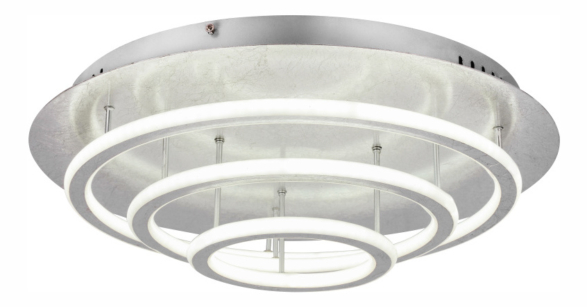 Stropné/nástenné svietidlo LED Arryn 49252-100S (strieborná + opál) (Stmievateľné)