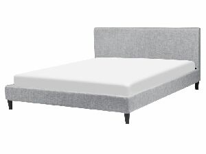 Manželská posteľ 160 cm FUTTI (s roštom) (sivá)